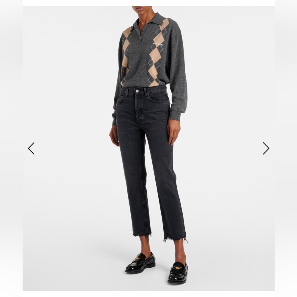 AGOLDE Riley high-rise cropped straight jeans